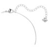 Una Necklace Round Cut, Blue, Rhodium Plated
