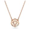 Una Necklace Round Cut, White, Rose Gold-Tone Plated