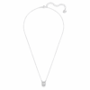 Una Pendant Octagon Cut, White, Rhodium Plated Una Pendant Octagon Cut, White, Rhodium Plated