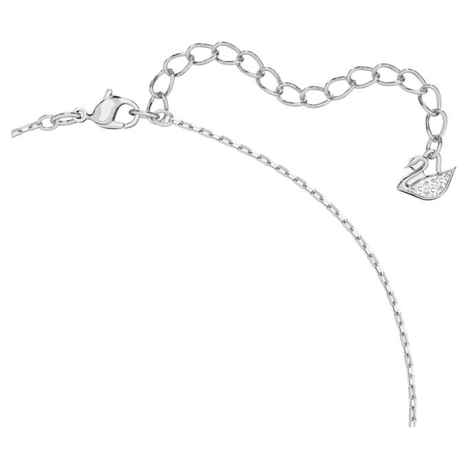 Una Pendant Octagon Cut, White, Rhodium Plated Una Pendant Octagon Cut, White, Rhodium Plated