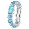 Watch Octagon Cut Bracelet, Blue, Stainless Steel Watch Octagon Cut Bracelet, Blue, Stainless Steel
