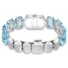Watch Octagon Cut Bracelet, Blue, Stainless Steel Watch Octagon Cut Bracelet, Blue, Stainless Steel