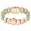 Watch Octagon Cut Bracelet, Green, Champagne Gold-Tone Finish
