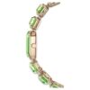 Watch Octagon Cut Bracelet, Green, Champagne Gold-Tone Finish