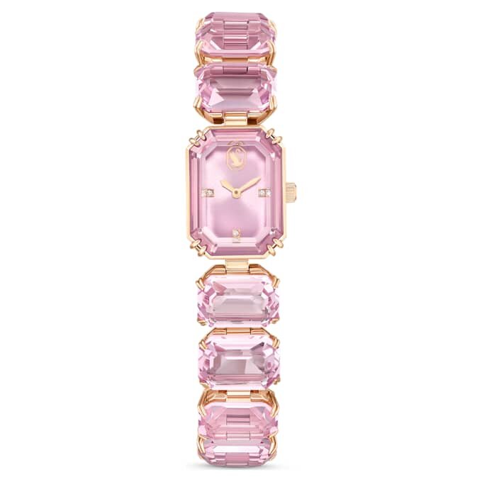 Watch Octagon Cut Bracelet, Pink, Rose Gold-Tone Finish Watch Octagon Cut Bracelet, Pink, Rose Gold-Tone Finish