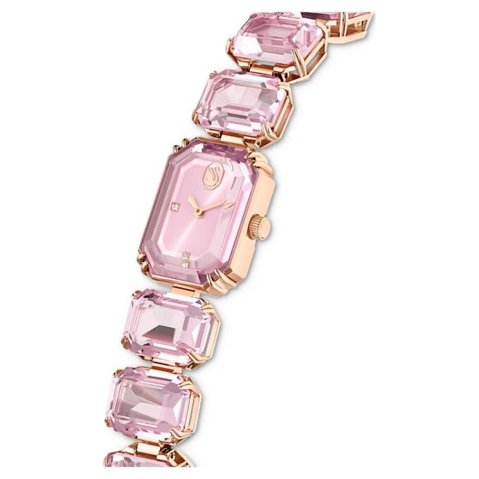 Watch Octagon Cut Bracelet, Pink, Rose Gold-Tone Finish Watch Octagon Cut Bracelet, Pink, Rose Gold-Tone Finish