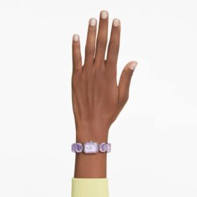 Watch Octagon Cut Bracelet, Purple, Champagne Gold-Tone Finish Watch Octagon Cut Bracelet, Purple, Champagne Gold-Tone Finish