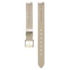 Watch Strap 12 Mm (0.47″) Width, Leather, White, Champagne Gold-Tone Finish Watch Strap 12 Mm (0.47″) Width, Leather, White, Champagne Gold-Tone Finish