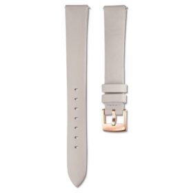 Watch Strap 14 Mm (0.55″) Width, Leather, Gray, Rose Gold-Tone Finish Watch Strap 14 Mm (0.55″) Width, Leather, Gray, Rose Gold-Tone Finish