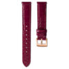 Watch Strap 15 Mm (0.59″) Width, Leather with Stitching, Red, Rose Gold-Tone Finish Watch Strap 15 Mm (0.59″) Width, Leather with Stitching, Red, Rose Gold-Tone Finish