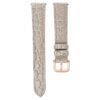 Watch Strap 16 Mm (0.63″) Width, Leather with Stitching, Beige, Rose Gold-Tone Finish