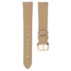 Watch Strap 16 Mm (0.63″) Width, Leather with Stitching, Beige, Rose Gold-Tone Finish