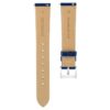 Watch Strap 16 Mm (0.63″) Width, Leather with Stitching, Blue, Stainless Steel Watch Strap 16 Mm (0.63″) Width, Leather with Stitching, Blue, Stainless Steel