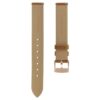 Watch Strap 17 Mm (0.67″) Width, Leather with Stitching, Brown, Rose Gold-Tone Finish Watch Strap 17 Mm (0.67″) Width, Leather with Stitching, Brown, Rose Gold-Tone Finish