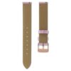 Watch Strap 17 Mm (0.67″) Width, Leather with Stitching, Purple, Rose Gold-Tone Finish